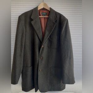 Vintage J. Crew Wool Mohair Blend  Green Blazer Sport Coat Mens XL